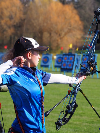 Patience Wood at an archery competition